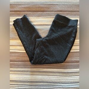 Loft Black & Silver Sparkle Leggings Sz MP